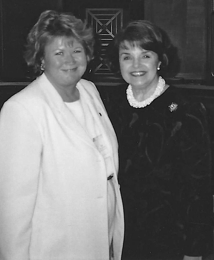 Patty with Senator Dianne Feinstein