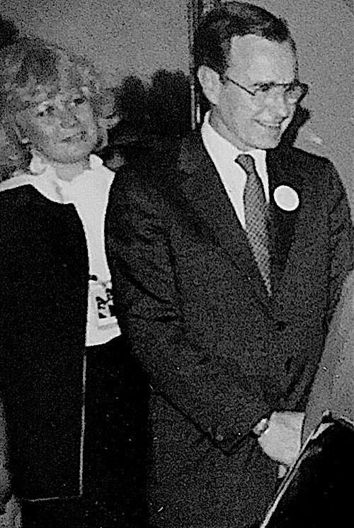 Patty with President H.W. Bush